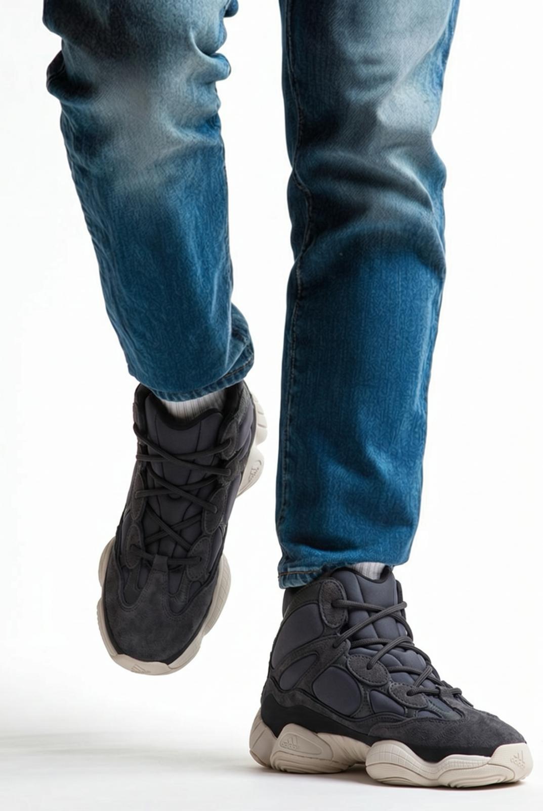 Curated Yeezy 500 High 'Slate/Core Blk' Sneakers