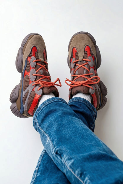 Curated Yeezy 500 High 'Sumac' Sneakers
