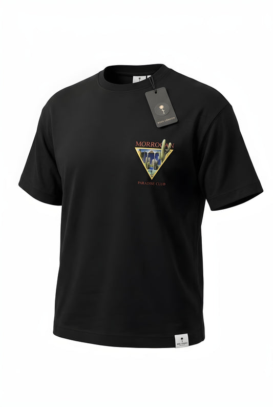 Rose London Moroccan Paradise Club Graphic T-Shirt - Black