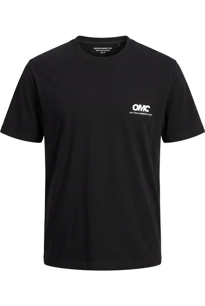 Jack & Jones OMC Off-Track Members' Club Graphic T-Shirt — Black