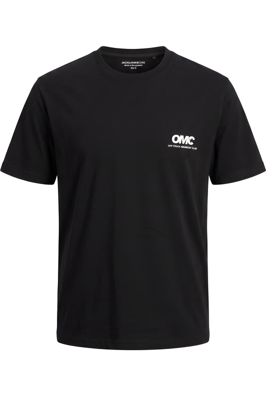 Jack & Jones OMC Off-Track Members' Club Graphic T-Shirt — Black