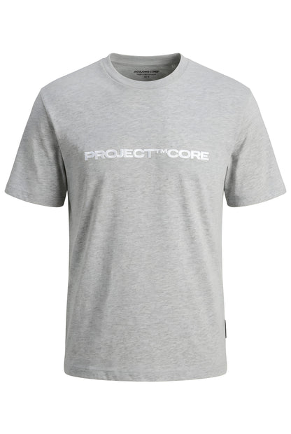 Jack & Jones Project Core Logo T-Shirt — Grey Marl
