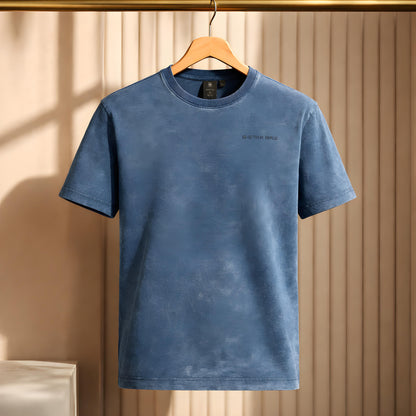 G-Star Raw Blue Acid Wash T-Shirt - Organic Cotton Crew Neck - Blue