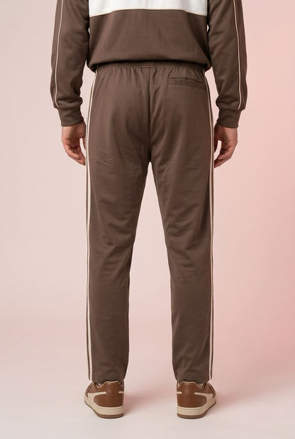 Adidas Originals Beckenbauer Track Pants — Earth Brown / Cream