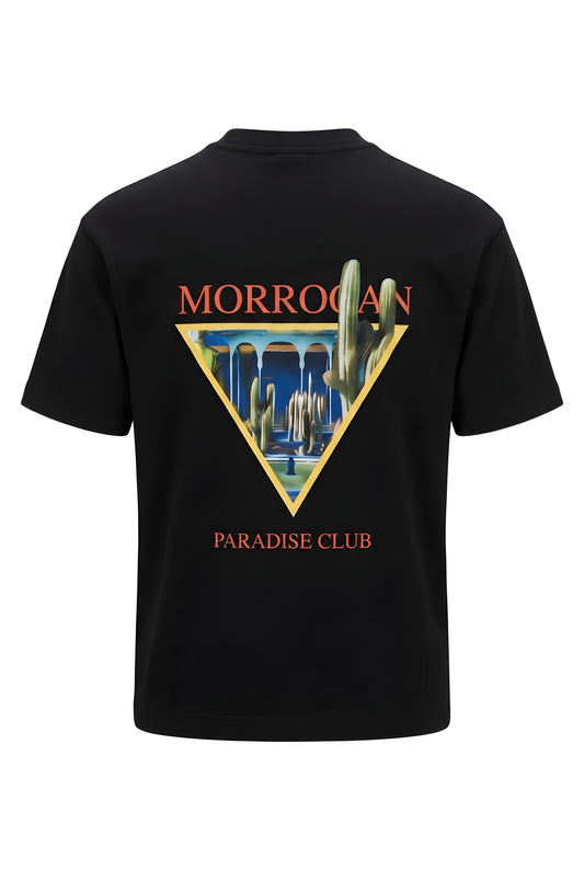 Rose London Moroccan Paradise Club Graphic T-Shirt - Black