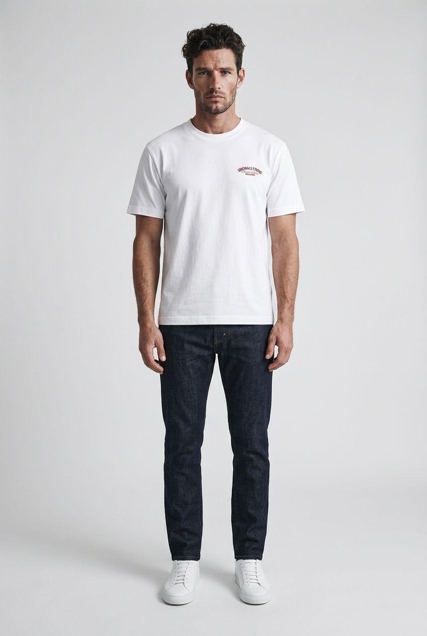 Jack & Jones Originals Studio Worldwide Graphic T-Shirt — White